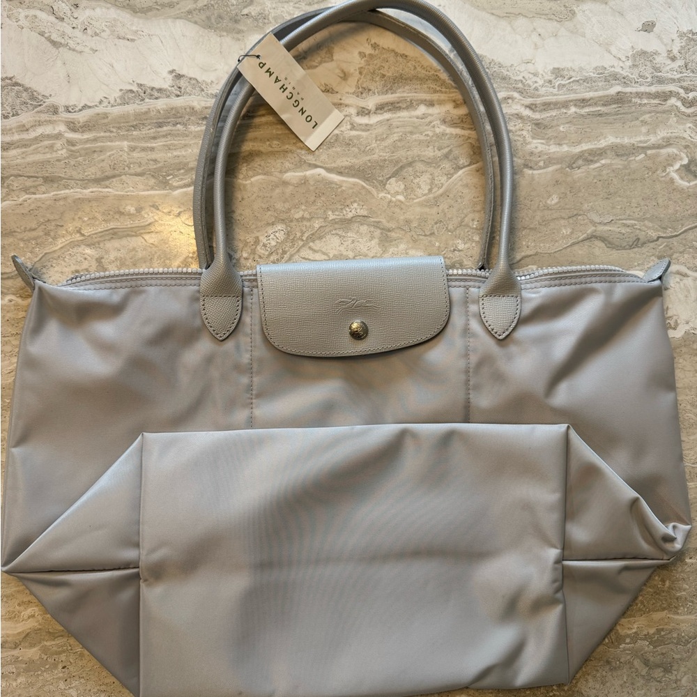 Longchamp Silver Large Tote